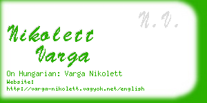 nikolett varga business card